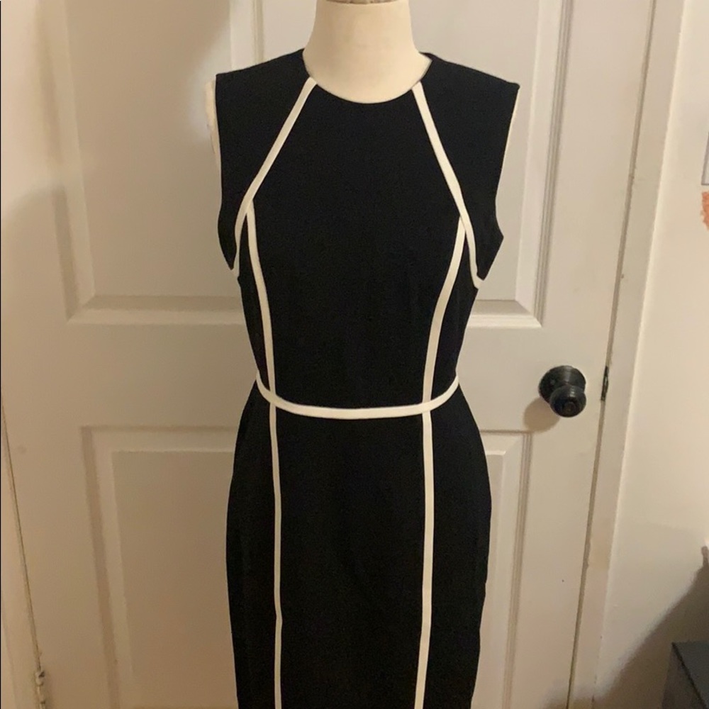 Calvin Klein Black White Pencil Skirt Dress 2
